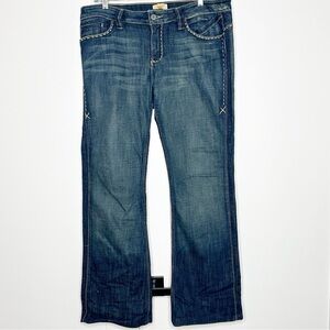 Antik Denim Jeans 32 dark western flare bootcut mid rise 38 southwest stretch